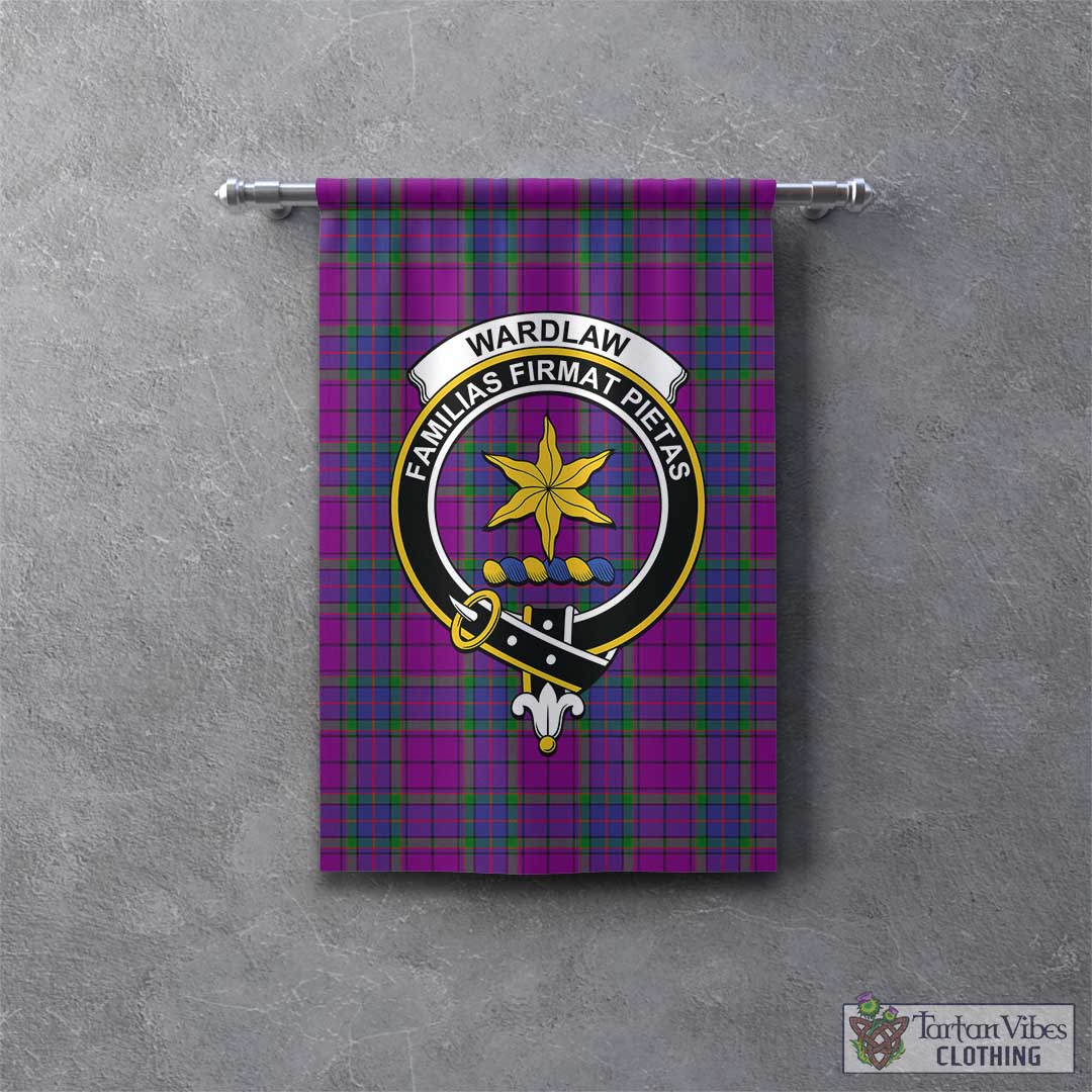 Tartan Vibes Clothing Wardlaw Modern Tartan Gonfalon, Tartan Banner with Family Crest