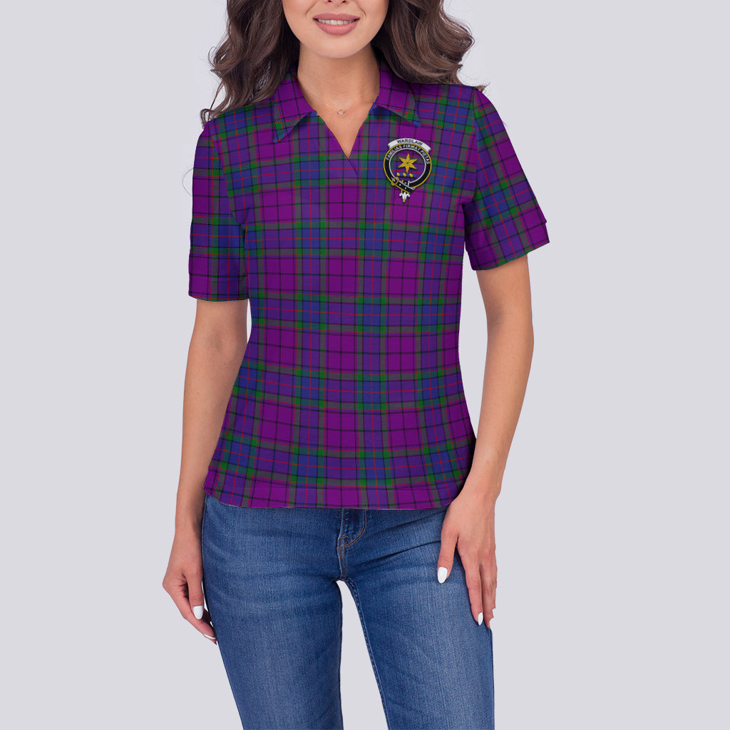 Wardlaw Modern Tartan Polo Shirt with Family Crest For Women - Tartan Vibes Clothing