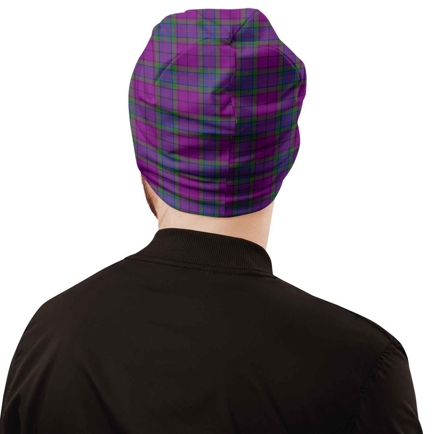 Wardlaw Modern Tartan Beanies Hat with Family Crest - Tartan Vibes Clothing