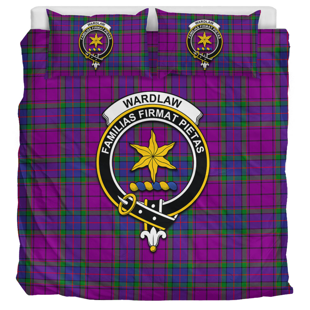 Wardlaw Modern Tartan Bedding Set with Family Crest UK Bedding Set UK Super King 104*94 inch - Tartan Vibes Clothing