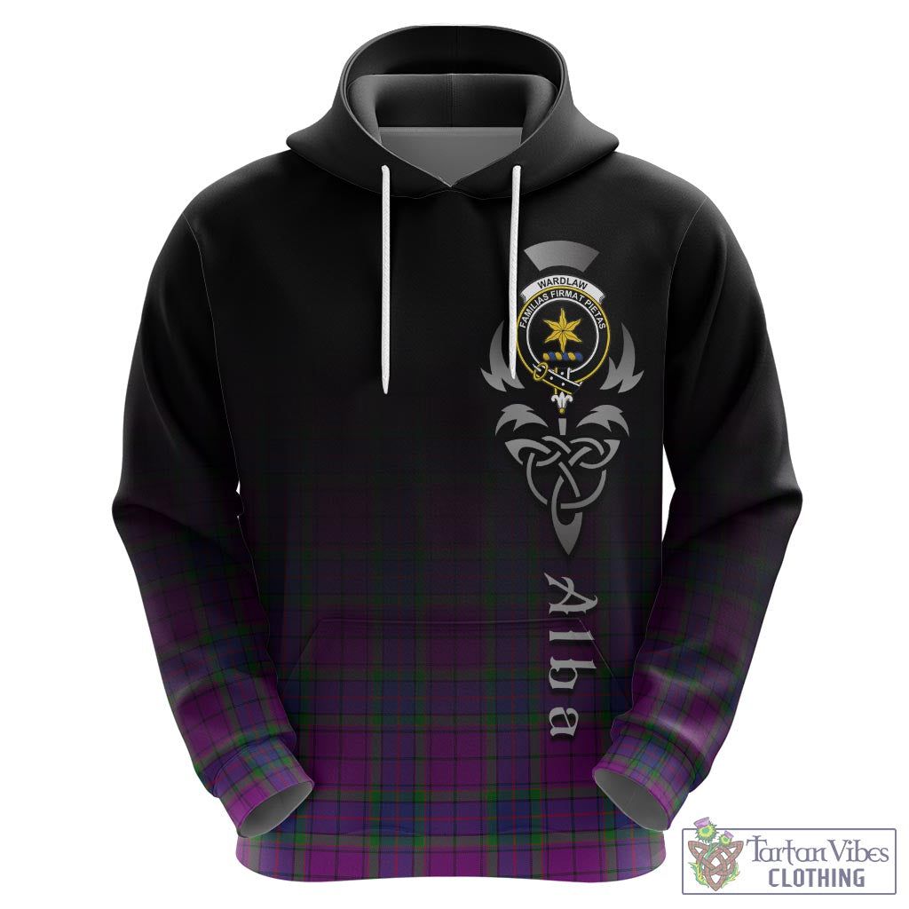 Tartan Vibes Clothing Wardlaw Modern Tartan Hoodie Featuring Alba Gu Brath Family Crest Celtic Inspired