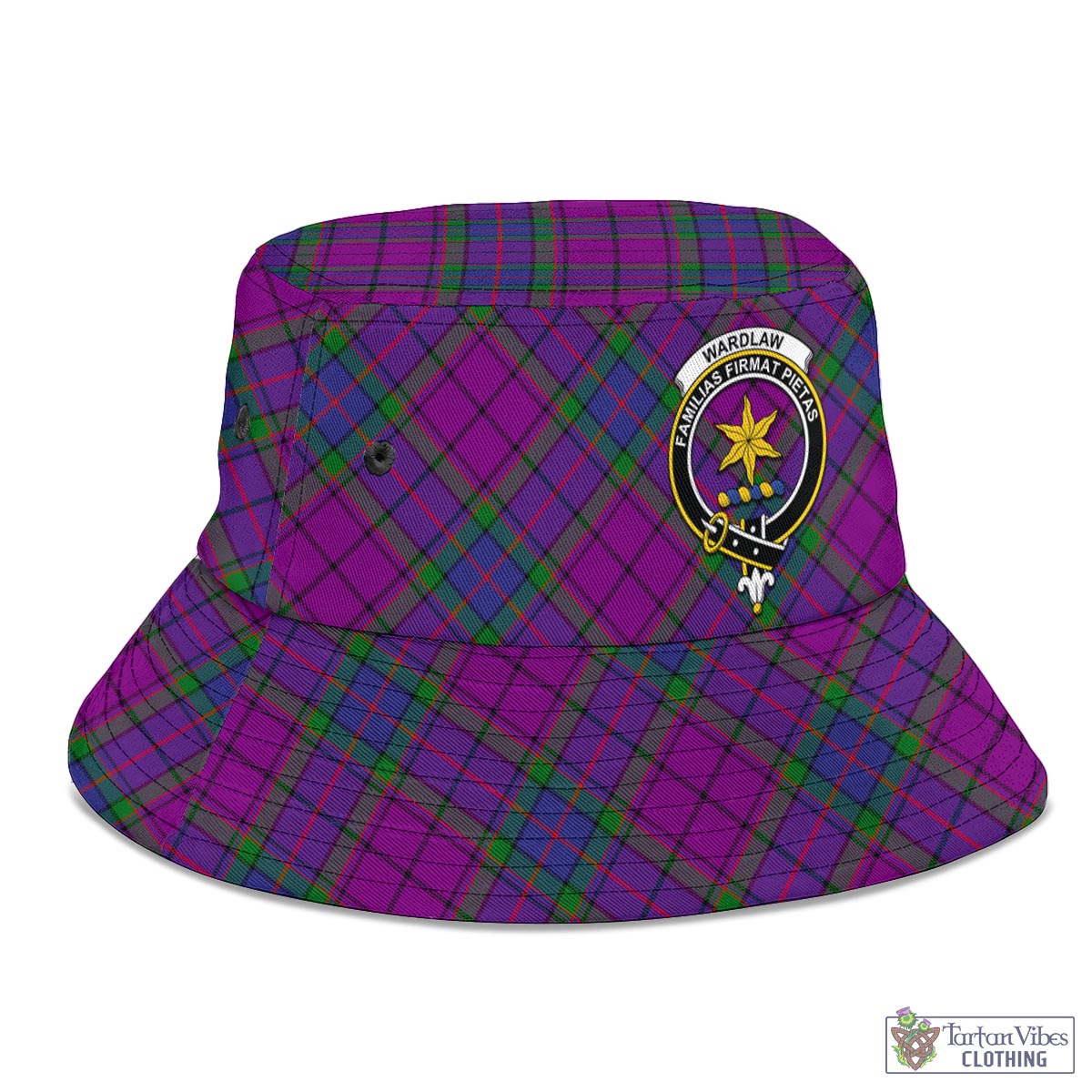 Tartan Vibes Clothing Wardlaw Modern Tartan Bucket Hat with Family Crest