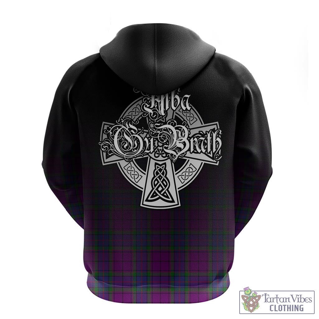 Tartan Vibes Clothing Wardlaw Modern Tartan Hoodie Featuring Alba Gu Brath Family Crest Celtic Inspired