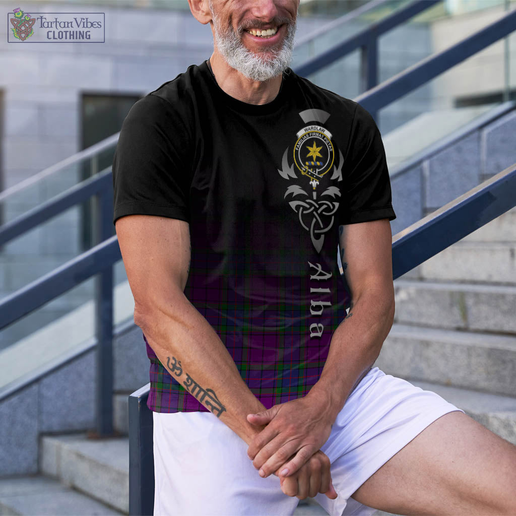 Tartan Vibes Clothing Wardlaw Modern Tartan T-Shirt Featuring Alba Gu Brath Family Crest Celtic Inspired