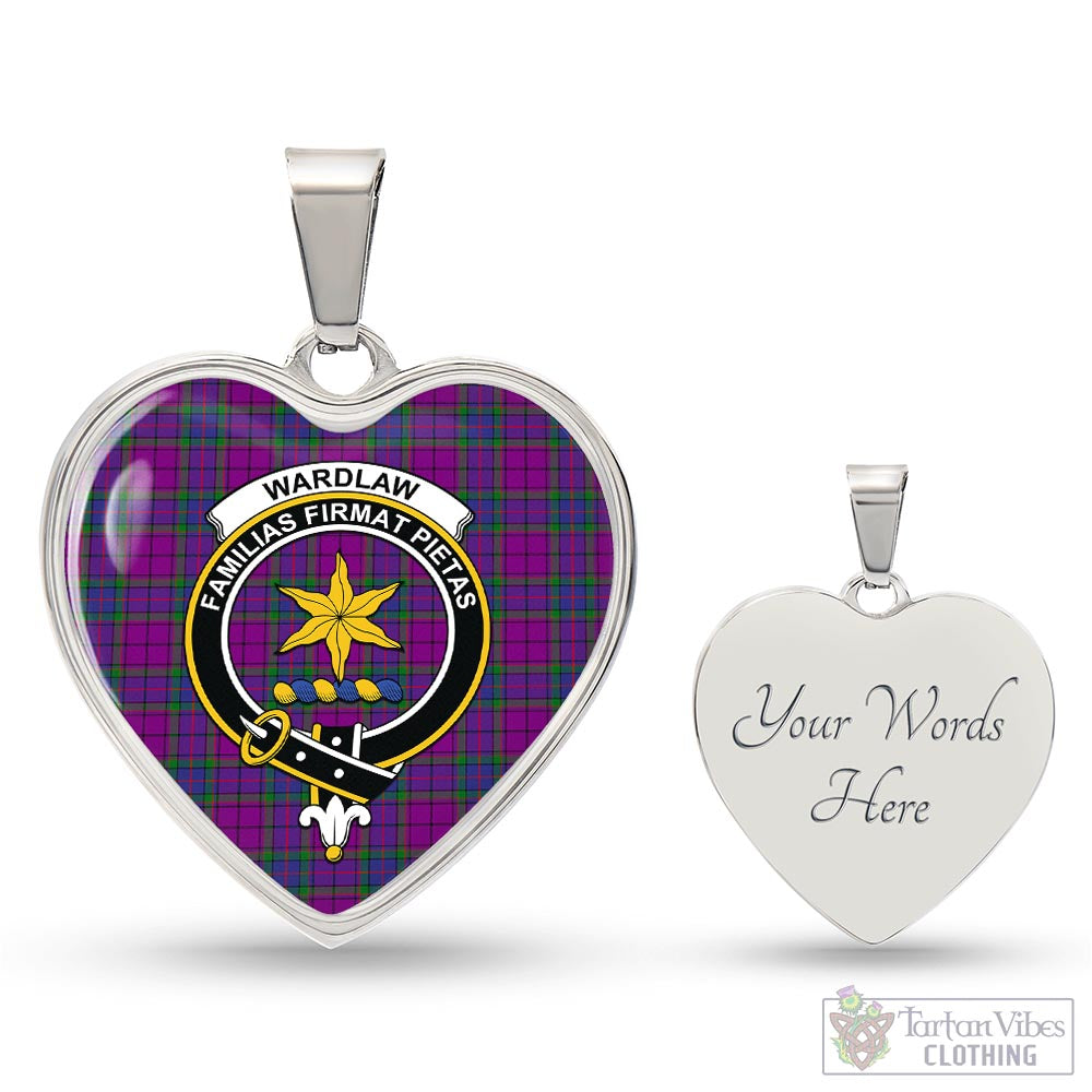 Tartan Vibes Clothing Wardlaw Modern Tartan Heart Necklace with Family Crest