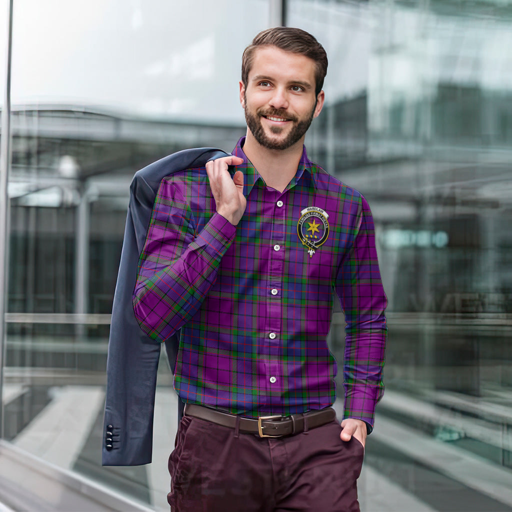 wardlaw-modern-tartan-long-sleeve-button-up-shirt-with-family-crest