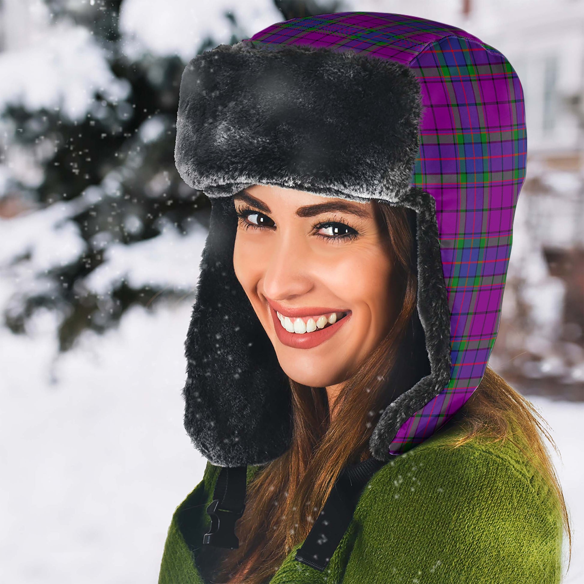 Wardlaw Modern Tartan Winter Trapper Hat - Tartanvibesclothing