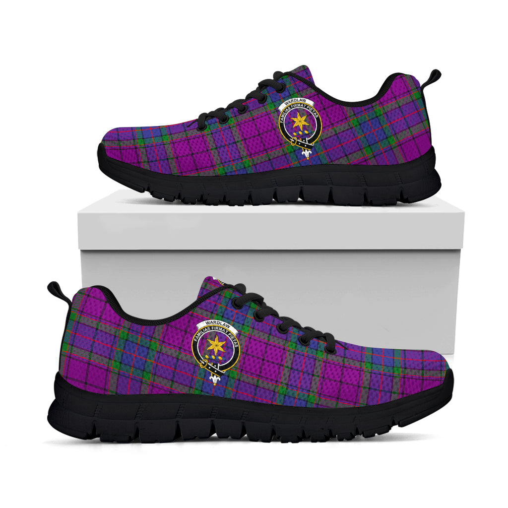 Wardlaw Modern Tartan Sneakers with Family Crest - Tartan Vibes Clothing