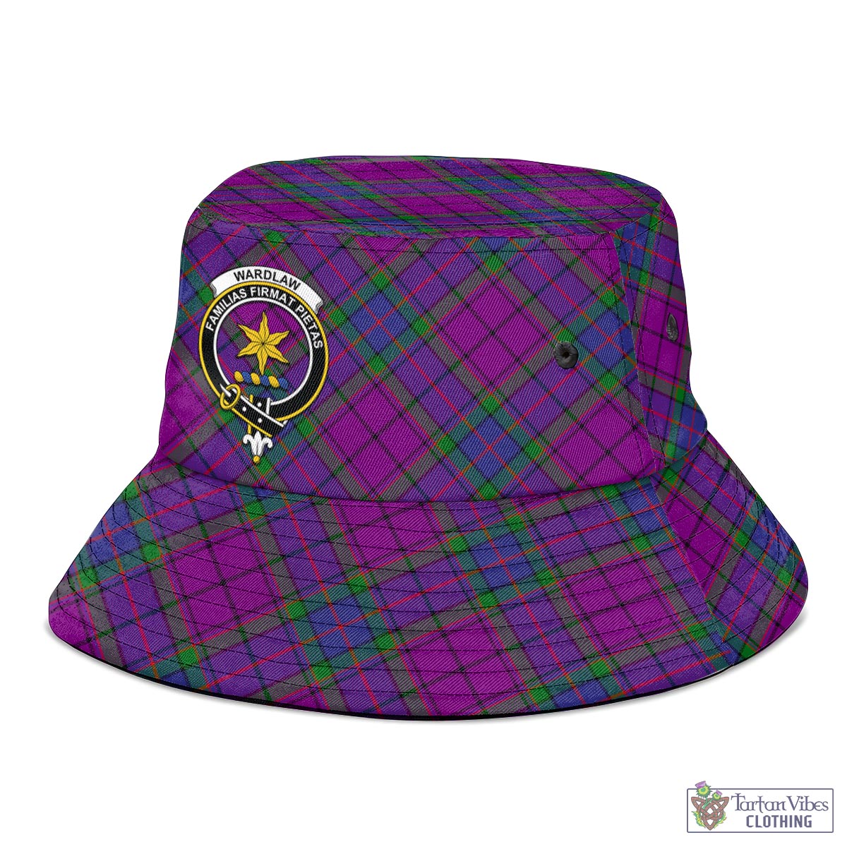 Tartan Vibes Clothing Wardlaw Modern Tartan Bucket Hat with Family Crest