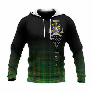 Ware Irish Clan Knitted Hoodie with Coat of Arms Erin Go Bragh Celtic Inspired Unisex Knitted Pullover Hoodie - Tartan Vibes Clothing