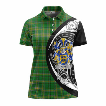 Ware Irish Clan Women's Polo Shirt Celtic Circle Style Women - Tartan Vibes Clothing