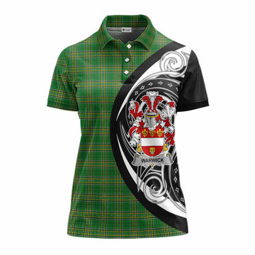 Warwick Irish Clan Women's Polo Shirt Celtic Circle Style Women - Tartan Vibes Clothing