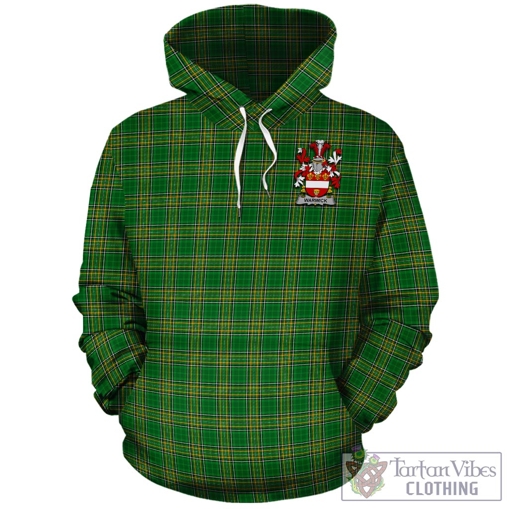 Warwick Irish Clan Tartan Hoodie with Coat of Arms - Tartan Vibes Clothing