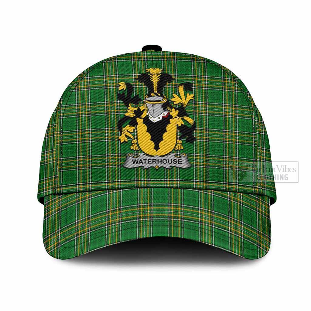 Tartan Vibes Clothing Waterhouse Irish Clan Tartan Classic Cap with Coat of Arms