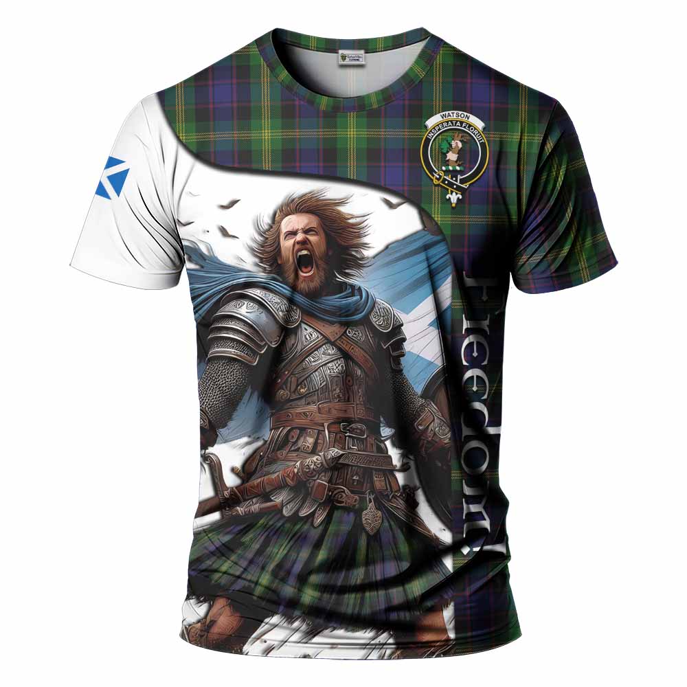 Watson Crest Tartan T-Shirt Inspired by the Freedom of Scottish Warrior