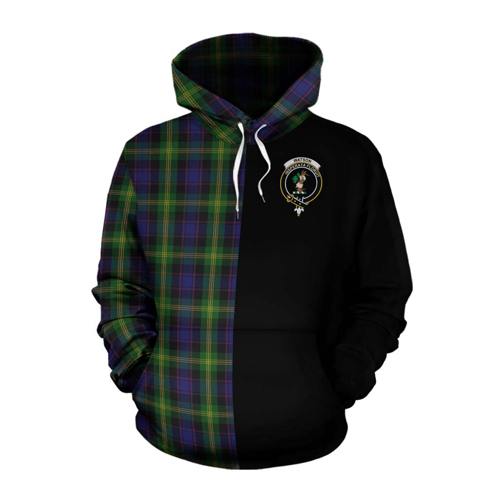 Tartan Vibes Clothing Watson Tartan Cotton Hoodie with Family Crest and Half Of Me Style