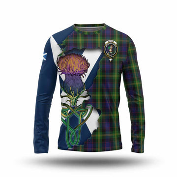 Watson Tartan Family Crest Long Sleeve T-Shirt Scottish Thistle Celtic Inspired Unisex - Tartan Vibes Clothing