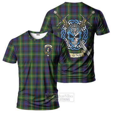 Watson Tartan T-Shirt with Family Crest Celtic Skull Style