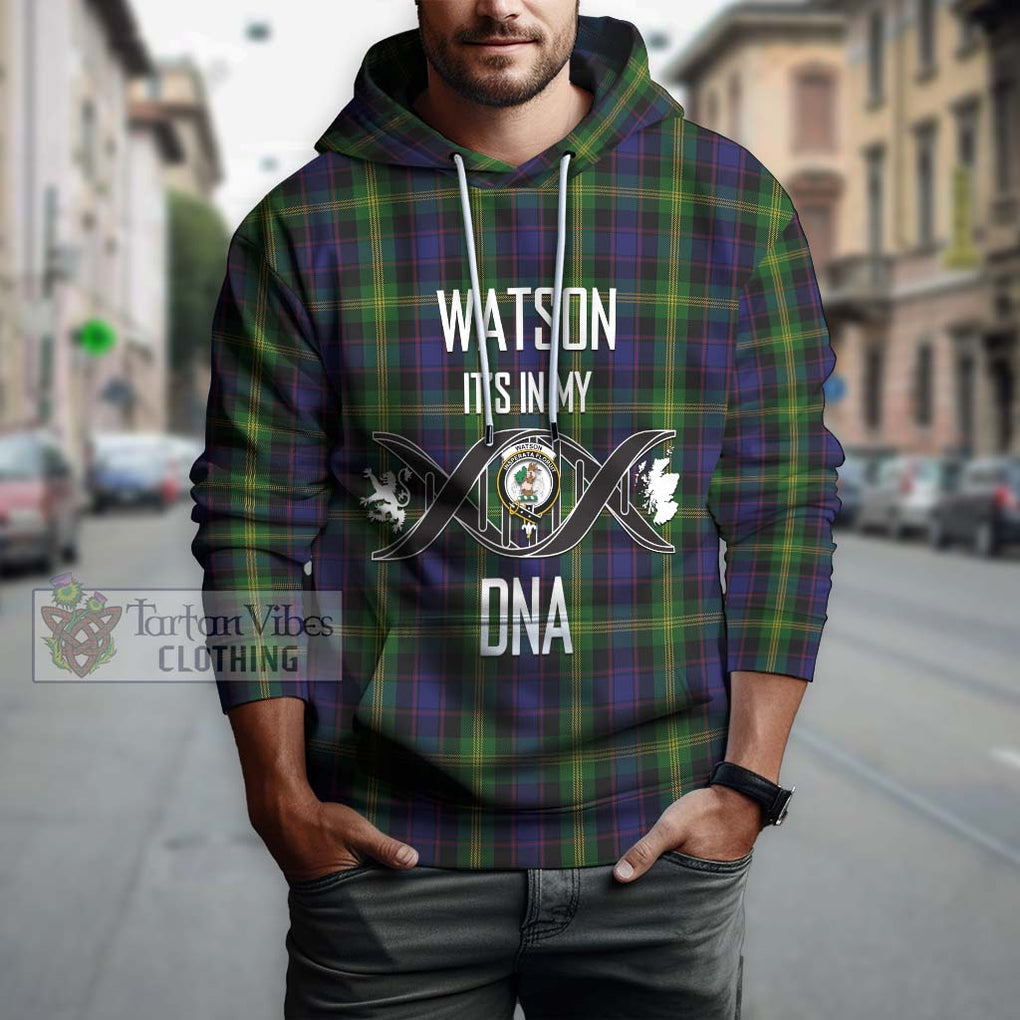 Watson Tartan Hoodie with Family Crest DNA In Me Style Pullover Hoodie - Tartanvibesclothing Shop