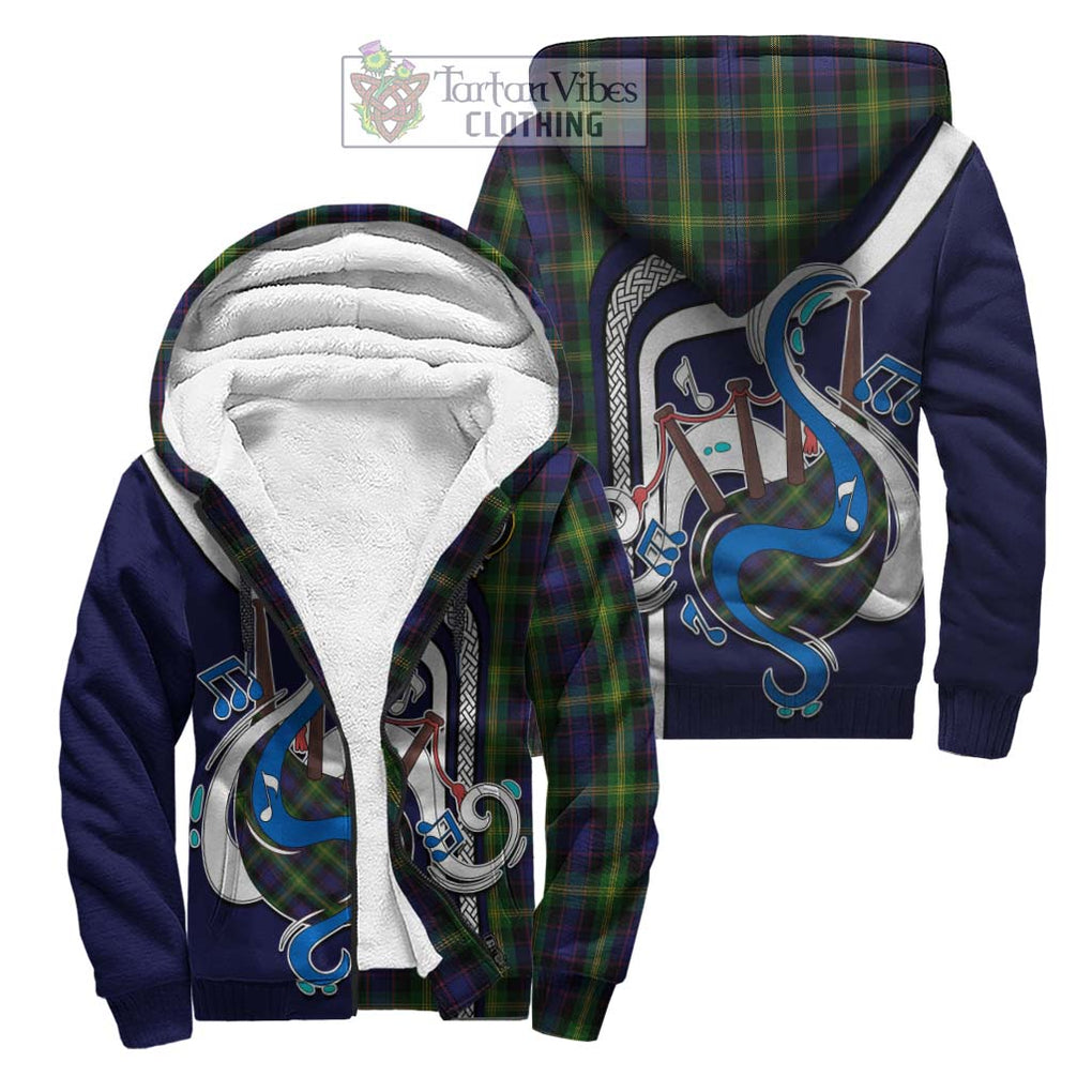 Watson Tartan Sherpa Hoodie with Epic Bagpipe Style Unisex S - Tartanvibesclothing Shop