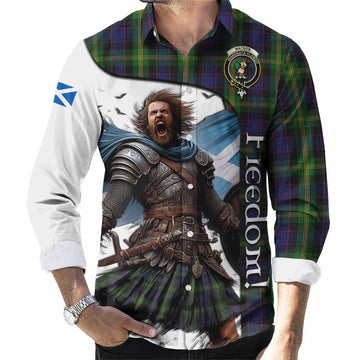 Watson Crest Tartan Long Sleeve Button Shirt Inspired by the Freedom of Scottish Warrior