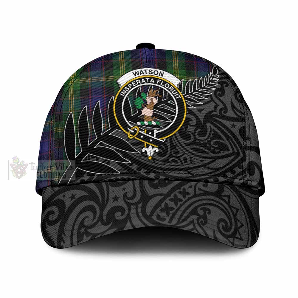 Tartan Vibes Clothing Watson Tartan Classic Cap with New Zealand Silver Fern Half Style