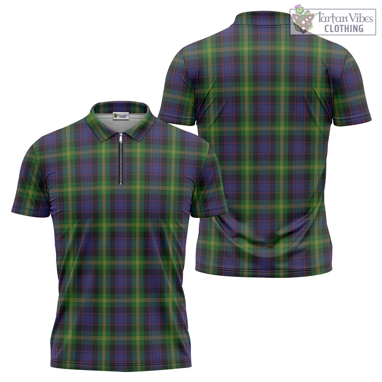 Tartan Vibes Clothing Watson Tartan Zipper Polo Shirt