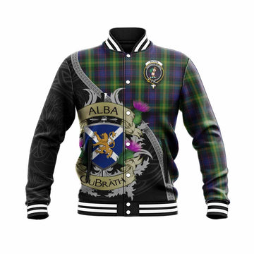 Watson Tartan Family Crest Baseball Jacket Lion Rampant Royal Thistle Shield Celtic Inspired Unisex - Tartan Vibes Clothing