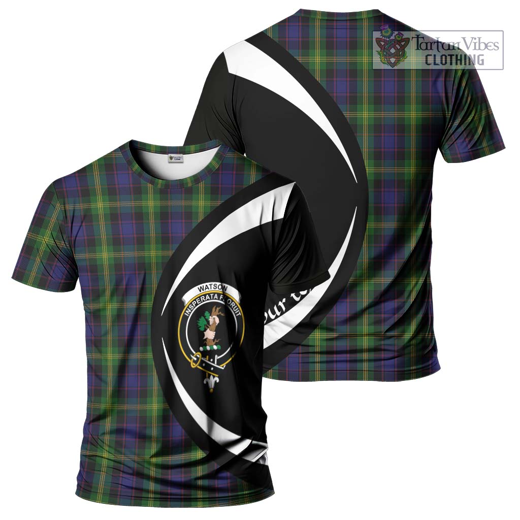 Tartan Vibes Clothing Watson Tartan T-Shirt with Family Crest Circle Style