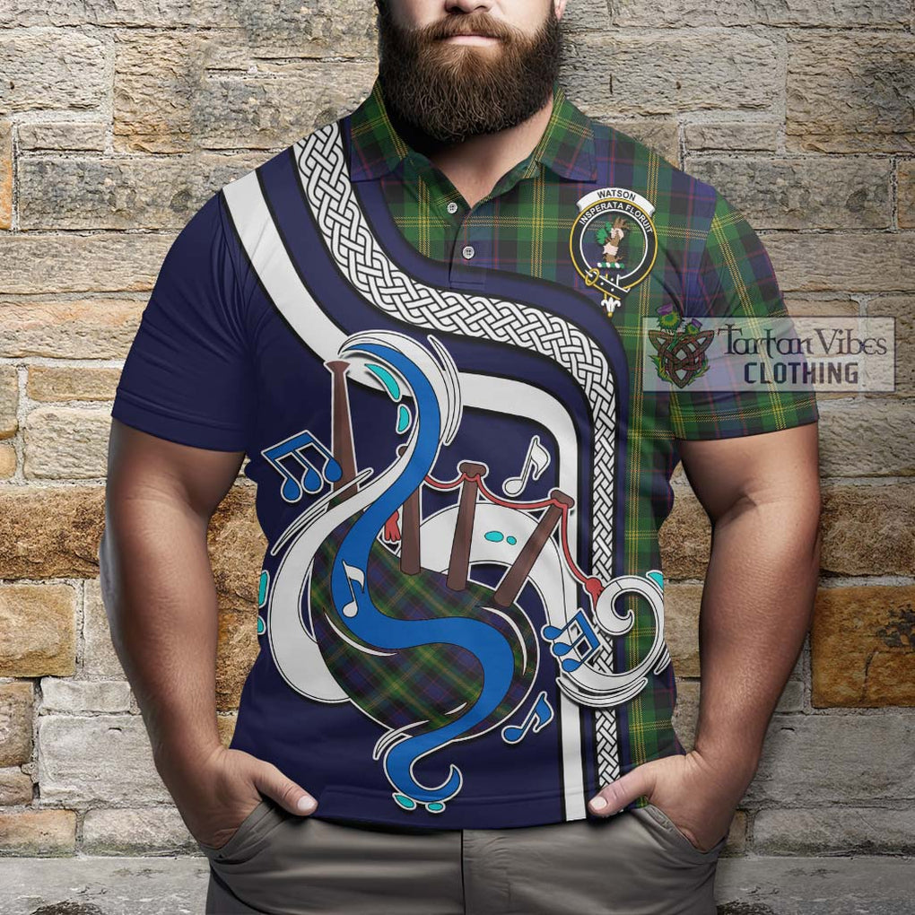 Tartan Vibes Clothing Watson Tartan Polo Shirt with Epic Bagpipe Style