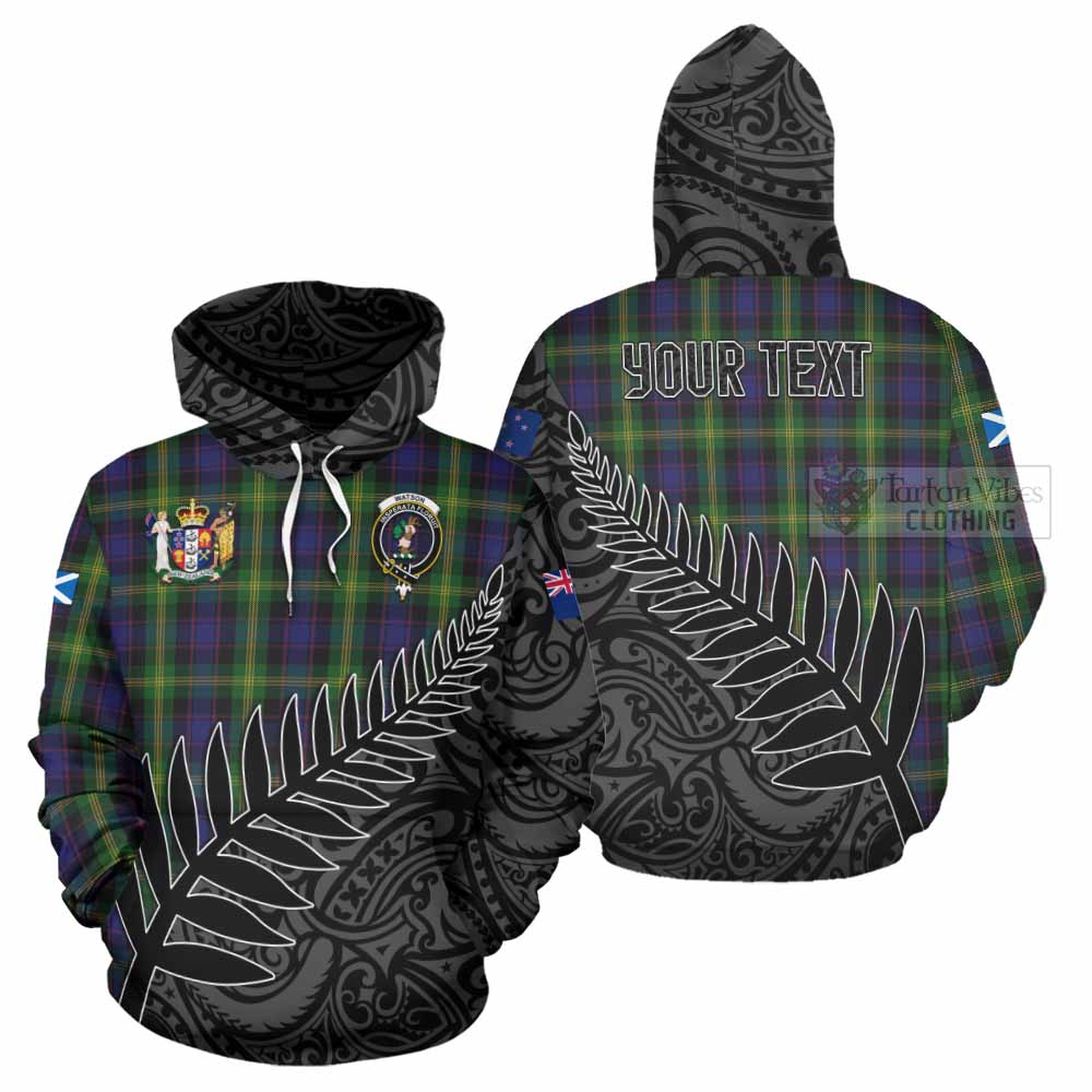 Tartan Vibes Clothing Watson Crest Tartan Hoodie with New Zealand Silver Fern Half Style