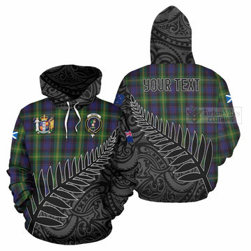 Watson Crest Tartan Hoodie with New Zealand Silver Fern Half Style