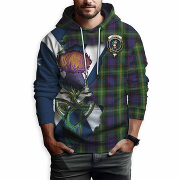 Watson Tartan Family Crest Hoodie Scottish Thistle Celtic Inspired Pullover Hoodie - Tartan Vibes Clothing