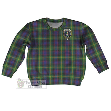 Watson Tartan Kid Ugly Sweater with Family Crest