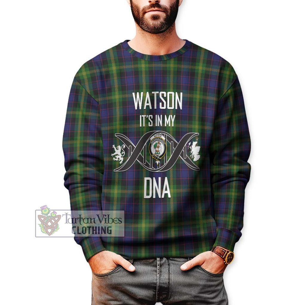 Watson Tartan Sweatshirt with Family Crest DNA In Me Style Unisex - Tartanvibesclothing Shop