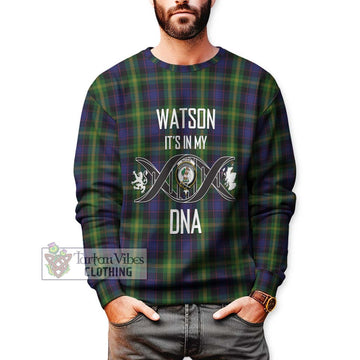 Watson Tartan Sweatshirt with Family Crest DNA In Me Style