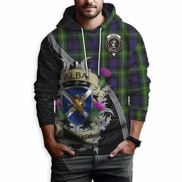 Watson Tartan Family Crest Hoodie Lion Rampant Royal Thistle Shield Celtic Inspired Pullover Hoodie - Tartan Vibes Clothing