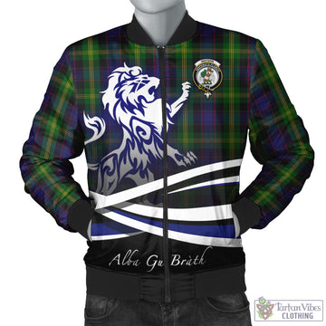 Watson Tartan Bomber Jacket with Alba Gu Brath Regal Lion Emblem