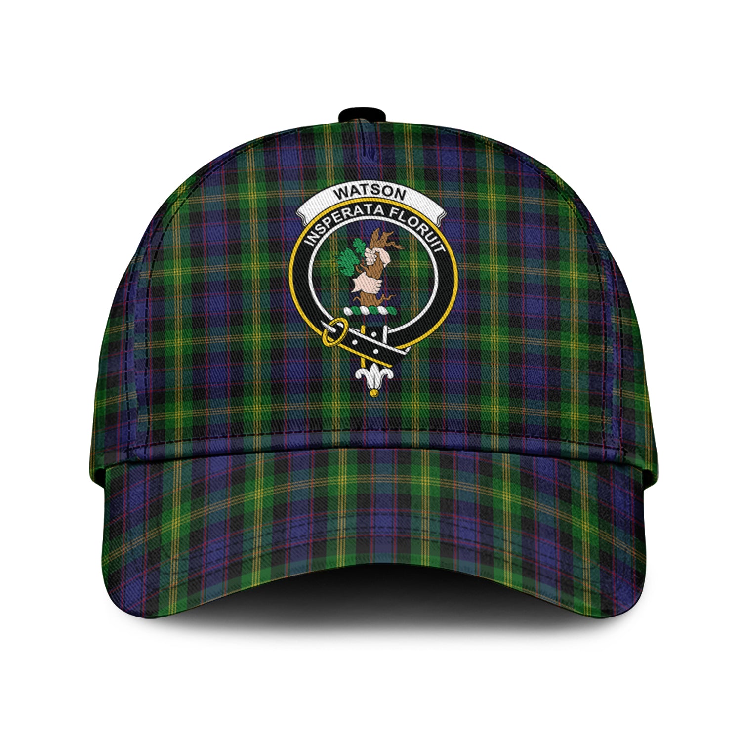 Watson Tartan Classic Cap with Family Crest Classic Cap Universal Fit - Tartan Vibes Clothing