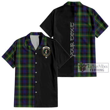 Watson Tartan Short Sleeve Button Shirt with Family Crest and Half Of Me Style