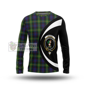 Watson Tartan Long Sleeve T-Shirt with Family Crest Circle Style