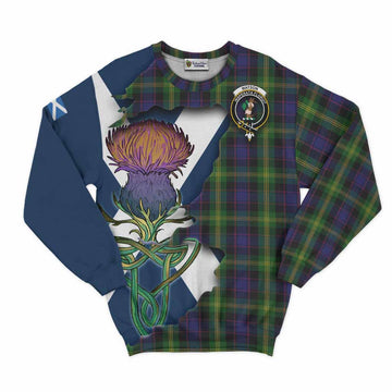 Watson Tartan Family Crest Sweatshirt Scottish Thistle Celtic Inspired Unisex - Tartan Vibes Clothing