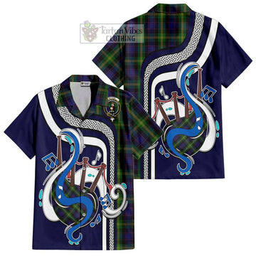 Watson Tartan Short Sleeve Button Shirt with Epic Bagpipe Style