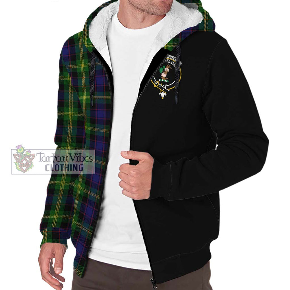 Watson Tartan Sherpa Hoodie with Family Crest and Half Of Me Style Unisex S - Tartanvibesclothing Shop