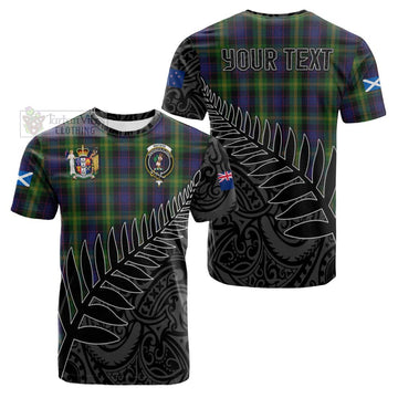 Watson Crest Tartan Cotton T-shirt with New Zealand Silver Fern Half Style