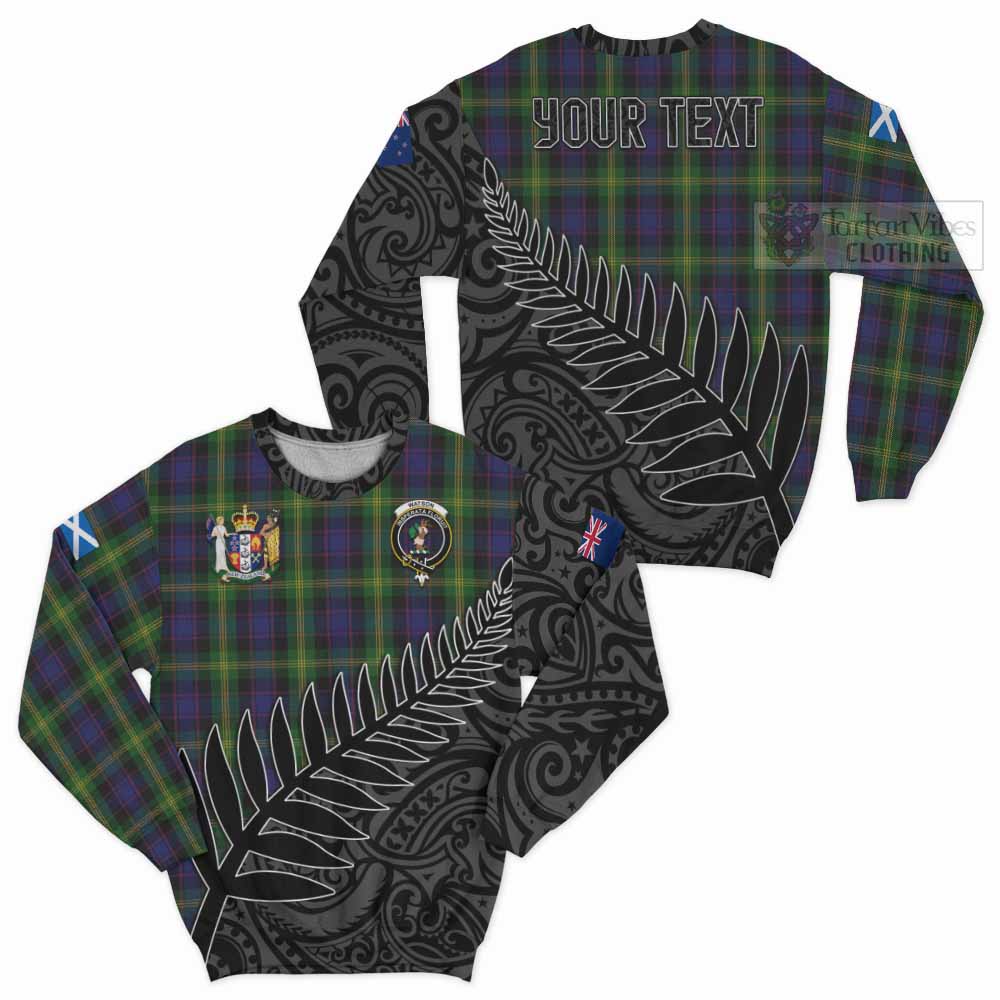 Tartan Vibes Clothing Watson Crest Tartan Sweatshirt with New Zealand Silver Fern Half Style