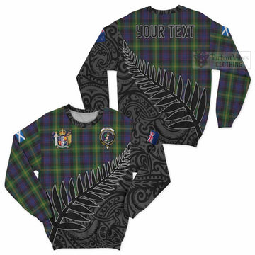 Watson Crest Tartan Sweatshirt with New Zealand Silver Fern Half Style