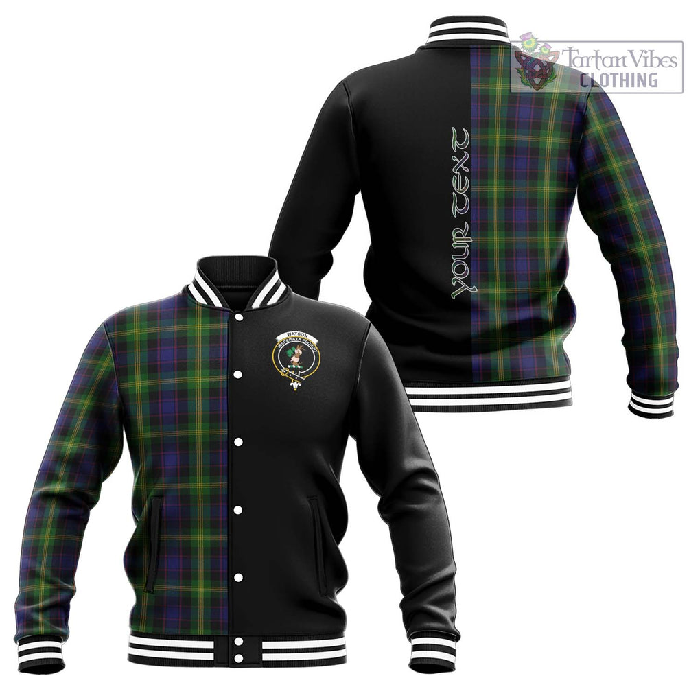 Watson Tartan Baseball Jacket with Family Crest and Half Of Me Style Unisex - Tartan Vibes Clothing