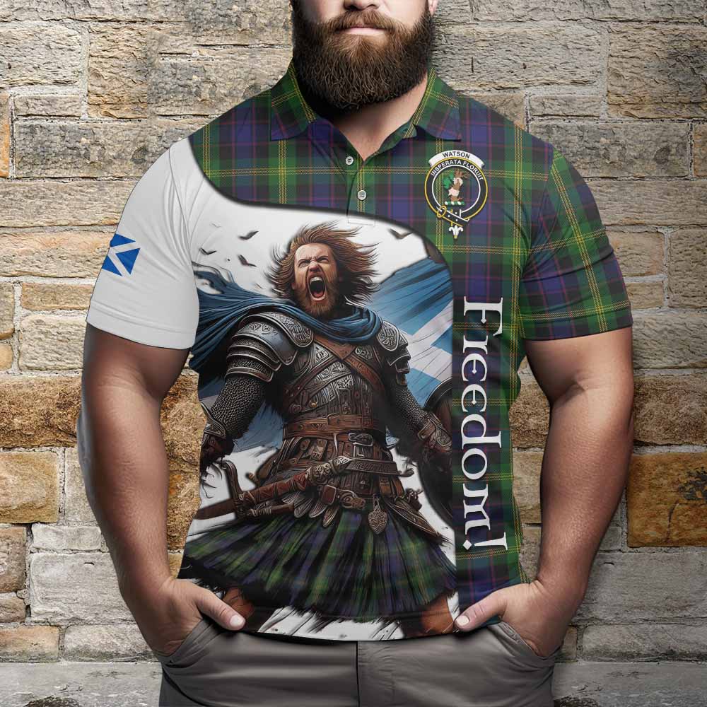 Tartan Vibes Clothing Watson Crest Tartan Polo Shirt Inspired by the Freedom of Scottish Warrior