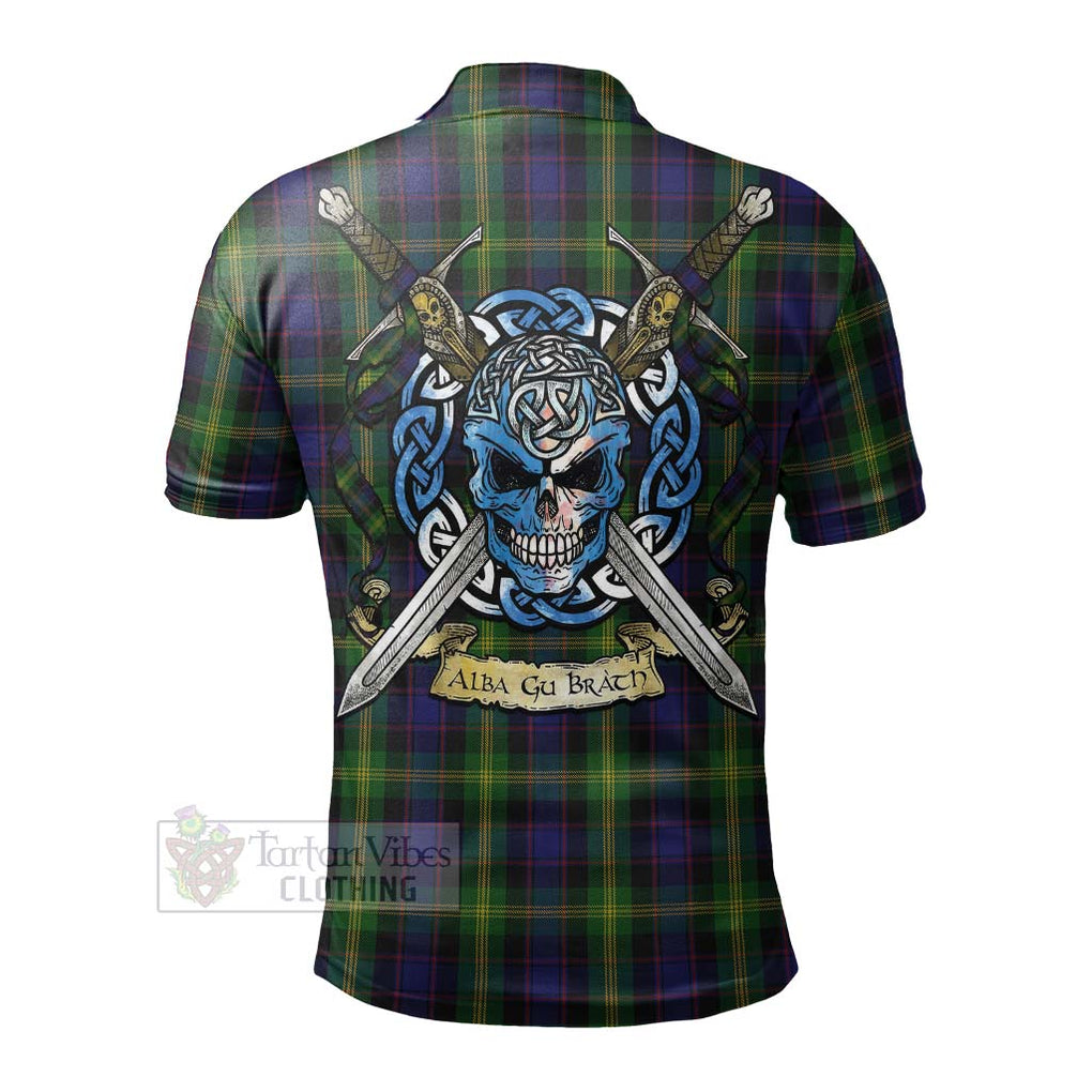 Tartan Vibes Clothing Watson Tartan Polo Shirt with Family Crest Celtic Skull Style